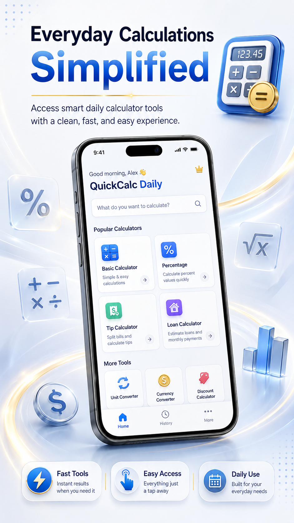 Calculator – Simple & Smart promotional image 1