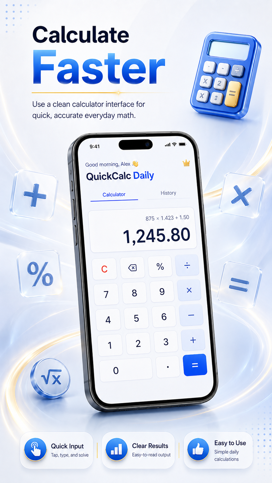 Calculator – Simple & Smart promotional image 2
