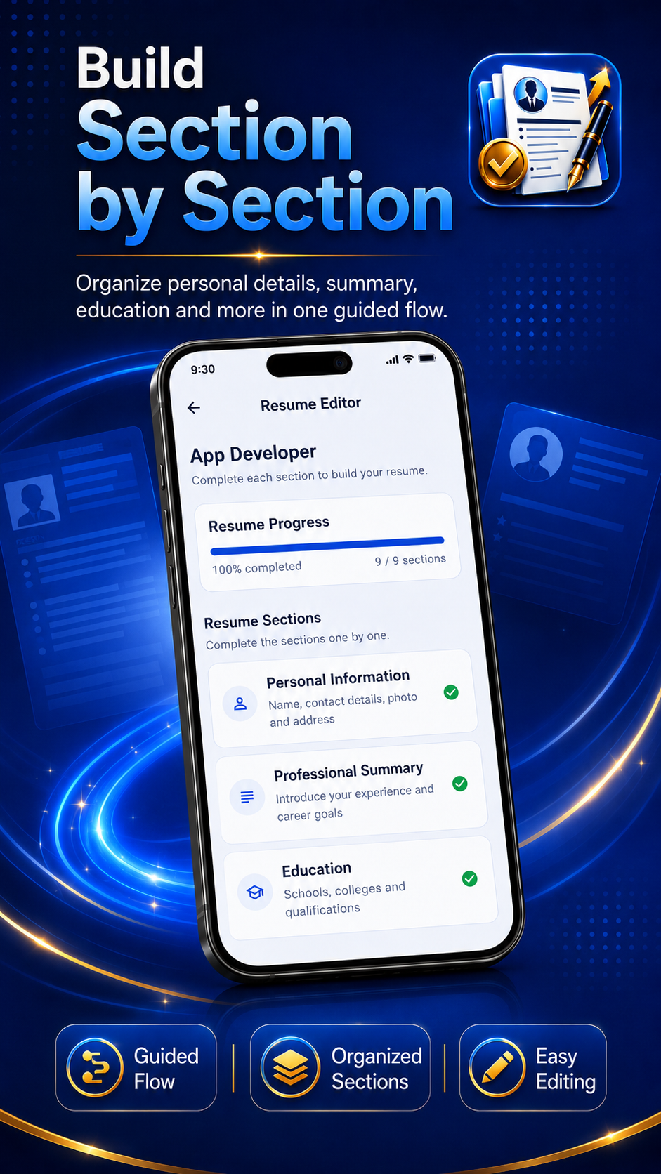 ResumeGo – CV & Resume Maker promotional image 1